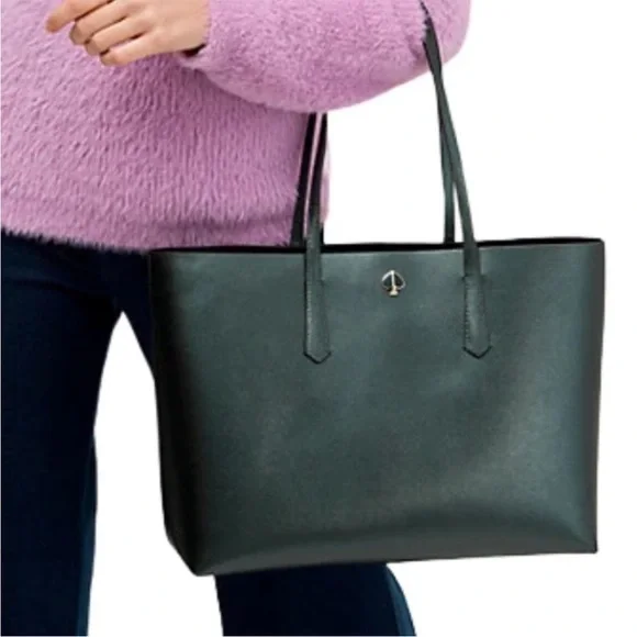 Kate Spade Molly Tote with Pouch in Evergreen Metallic - Picture 2 of 12